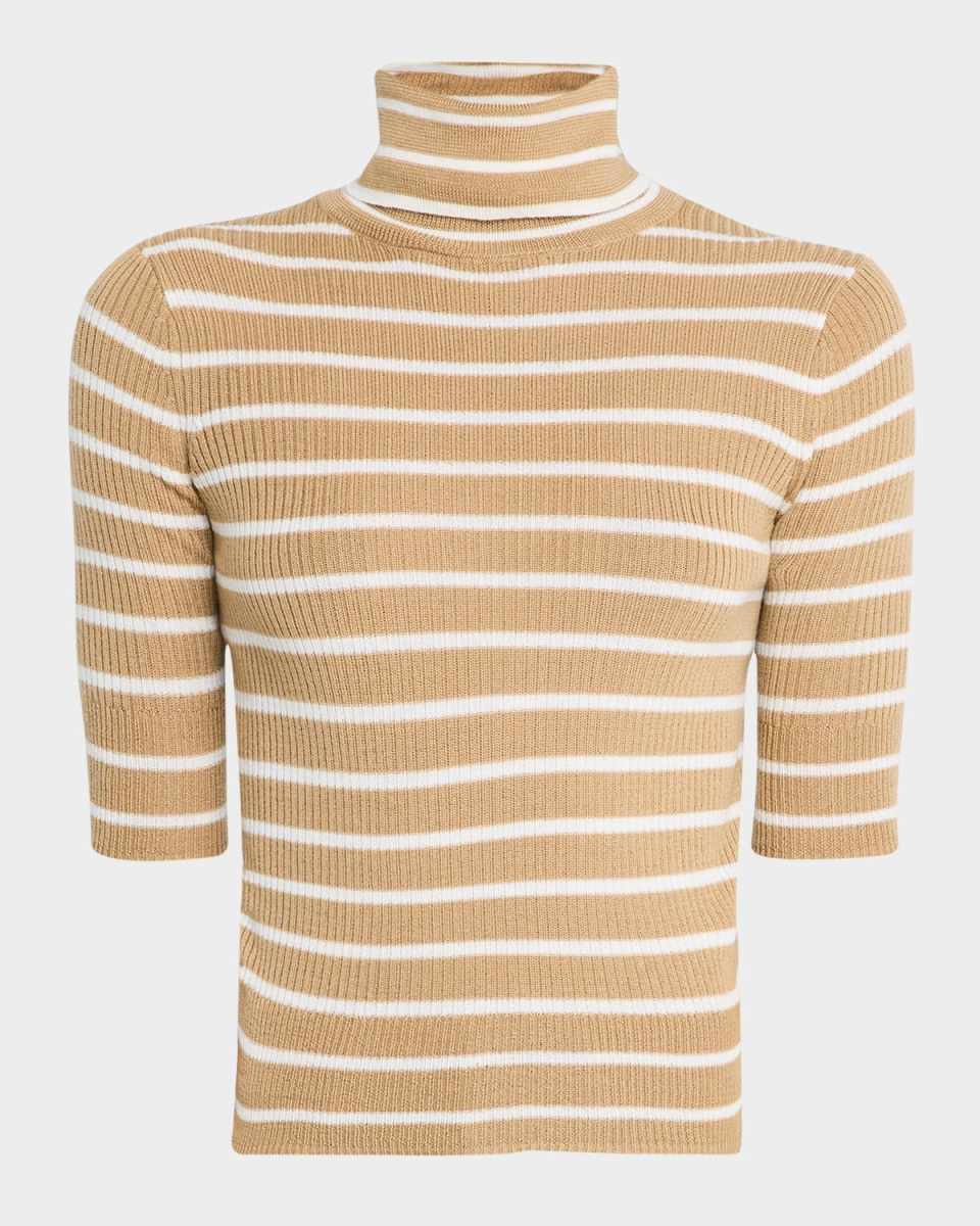Katrina Striped Turtleneck Sweater